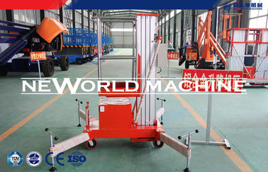 10m Single Aluminum Mast Lift Man Aerial Working Platform / Aerial Lift Safety
