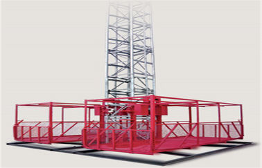 Single / Double Cage Customized Passenger Hoist SC100 / 100 With Painted Appearance