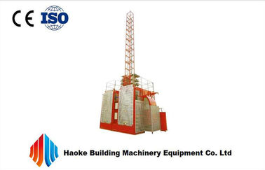 Customized SC Series Construction Hoist Elevator With Painted Red Single or Double Cages