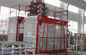Twin Cage Red Passenger Hoist Elevator 2000kg SC200 / 200 For Construction