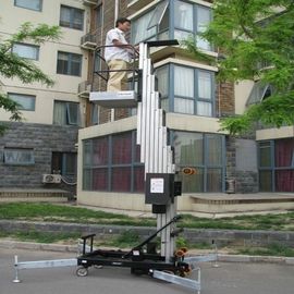 Outdoor safety telescopic work platform single mast climbing work platform