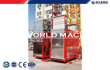 Professional 2 ton Single Double Cage building construction Lift Man Hoist Rack and pinion