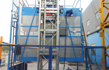 Rack , Pinion Building Personal / Material hoist With Single Cage 150m Lifting Height