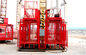 Red Painted SC200 / 200 Construction Material Hoist For Person Lifts