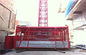 Red Painted SC200 / 200 Construction Material Hoist For Person Lifts