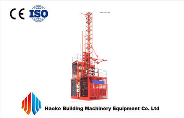 Painted or Hot Dipped Zinc Construction Material Hoist With Cage size 3 * 1.5 * 2.5 m