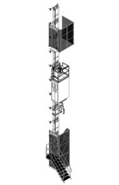 Durable Industrial Elevators For Transport Personnel , Construction Materials