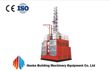 Customized SC Series Construction Hoist Elevator With Painted Red Single or Double Cages